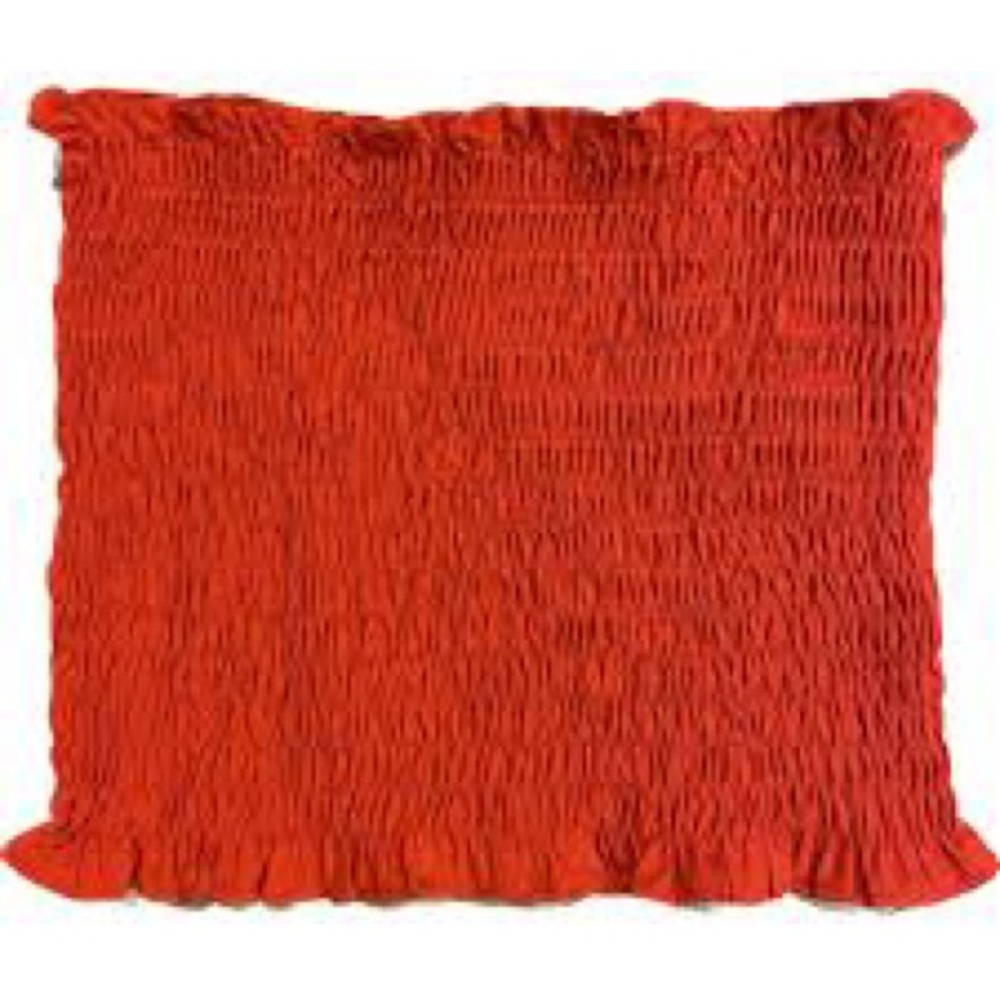 Women’s Burnt Orange Smocked Bandeau Crip Top, M